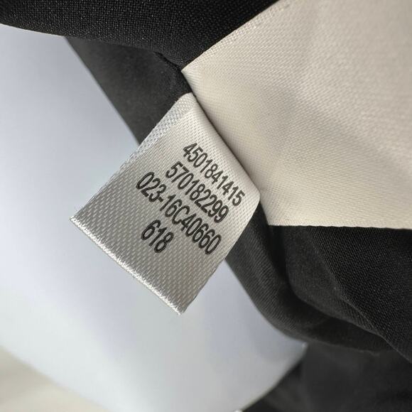 Chico’s Military Style Ruffle Trim Blazer Jacket WMNS 0 Black Open Front Button - Picture 13 of 15